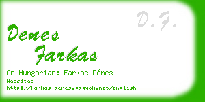 denes farkas business card