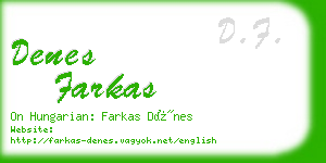 denes farkas business card
